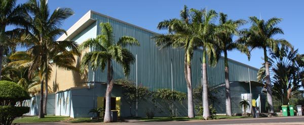 Le gymnase du complexe sportif du stade du Centenaire où se déroulera les parties à partir des 8ème de finale Le gymnase du complexe sportif du stade du Centenaire où se déroulera les parties à partir des 8ème de finale
