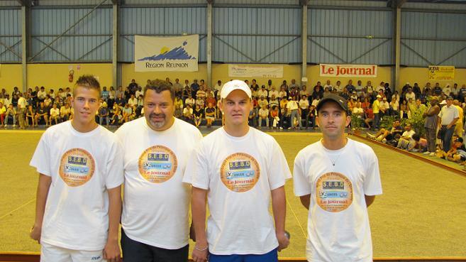 Dylan Rocher/Philippe Quintais et Julien Lamour/Damien Hureau avant la finale