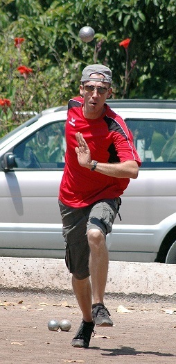 Christophe Vaudrel à l'entraînement avant la compétition