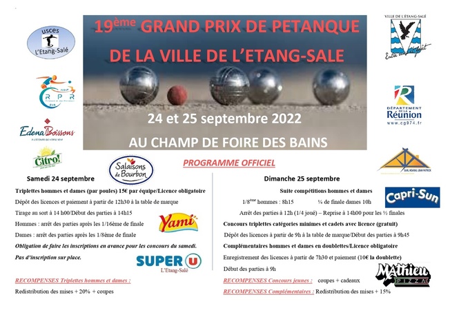 INFORMATIONS ET INSCRIPTIONS GRAND PRIX DE L'USCES 2022