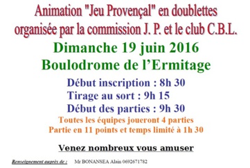 ANIMATION JEU PROVENCAL