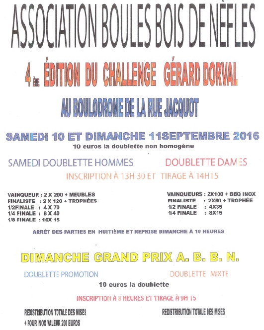 4EME EDITION CHALLENGE DORVAL 4EME EDITION CHALLENGE DORVAL