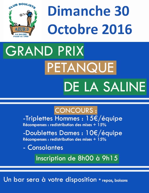 GRAND PRIX AZUR 3 LA SALINE GRAND PRIX AZUR 3 LA SALINE