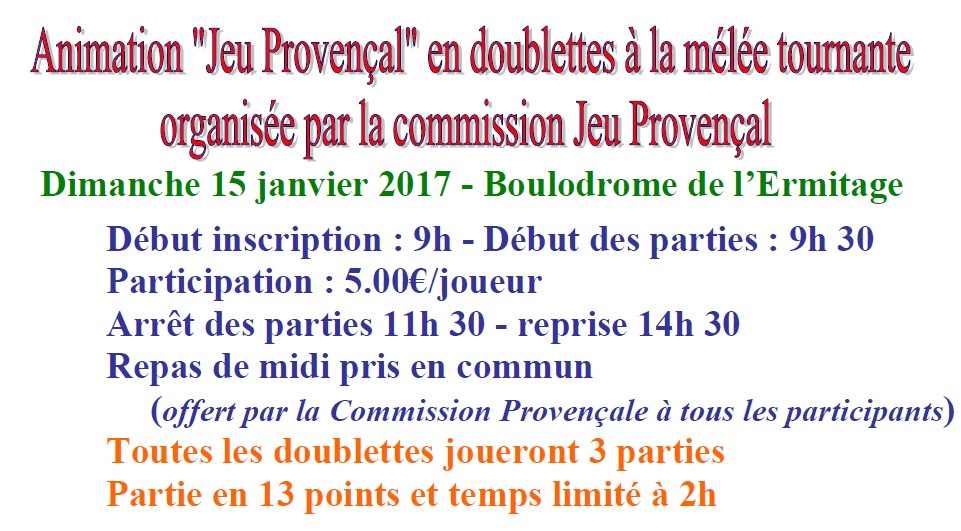 ANIMATION JEU PROVENCAL ANIMATION JEU PROVENCAL