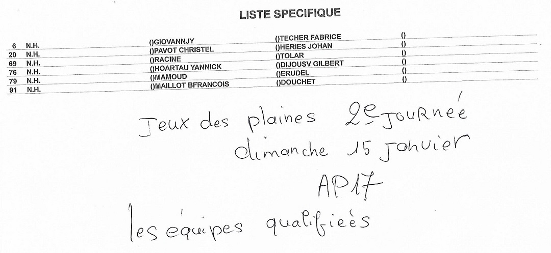 JEUX DES PLAINES
