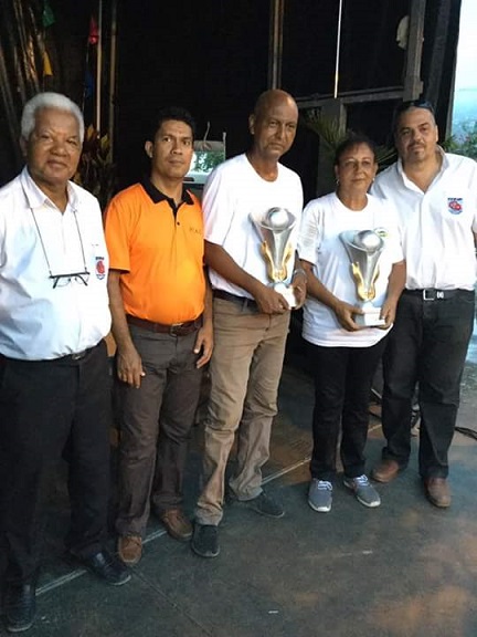 HOARAU THÉRÈSE/ESTHER FRÉDÉRIC(A. C. PETANQUE DE L'EST ) les vainqueurs 2017