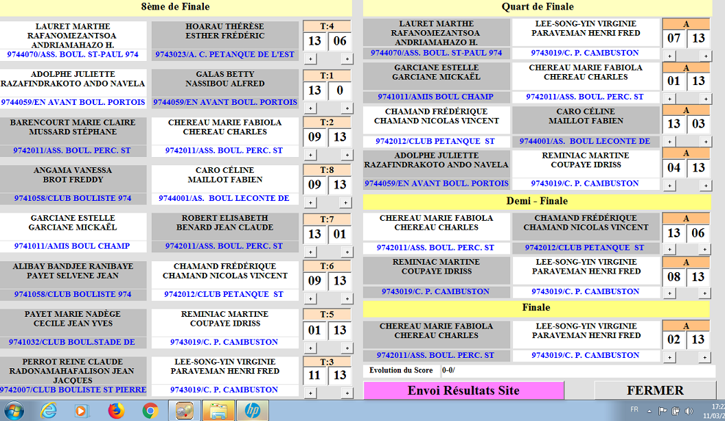 CHAMPIONNAT DOUBLETTES MIXTES