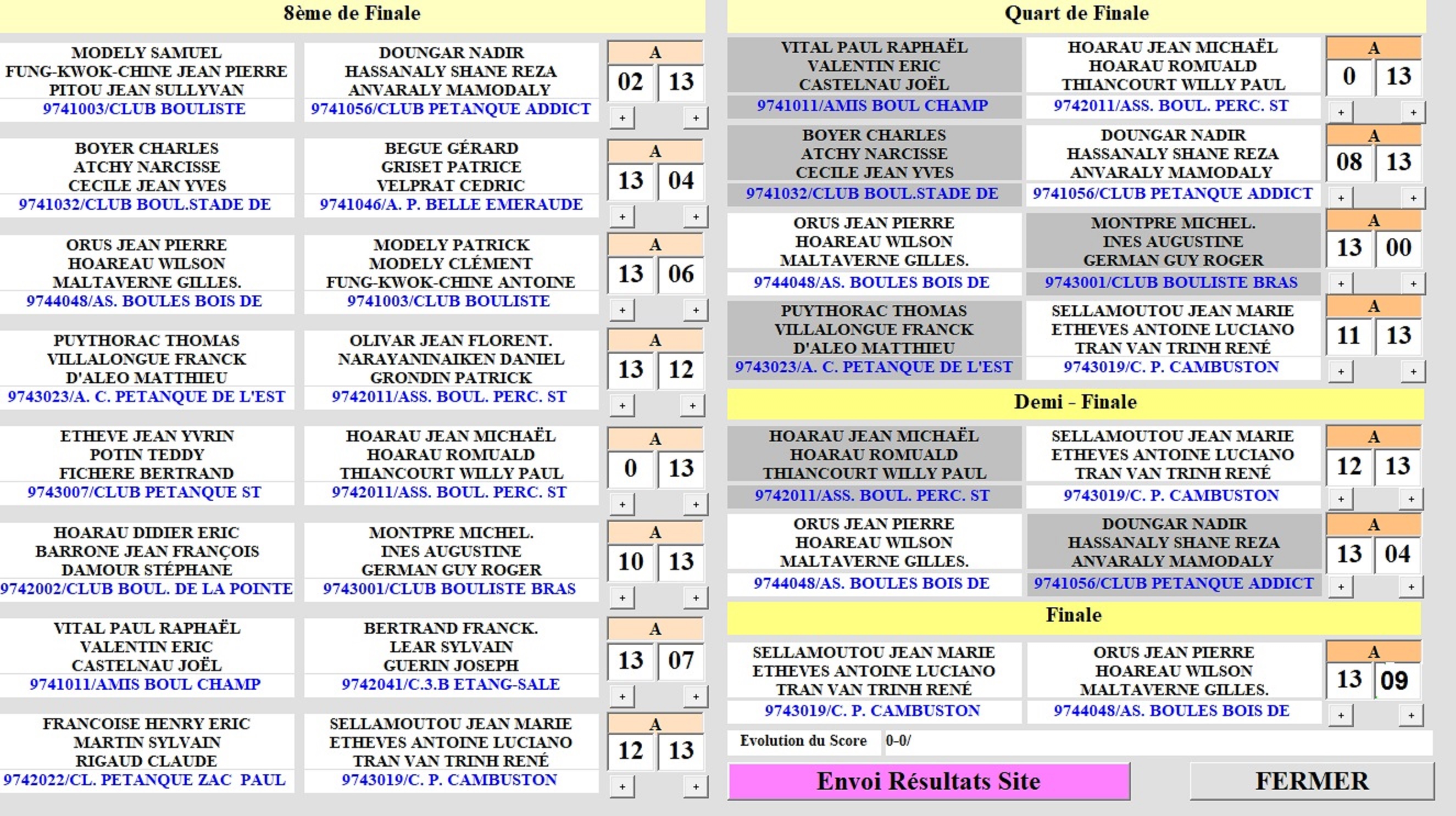 CHAMPIONNAT TRIPLETTES PROMOTIONS CHAMPIONNAT TRIPLETTES PROMOTIONS