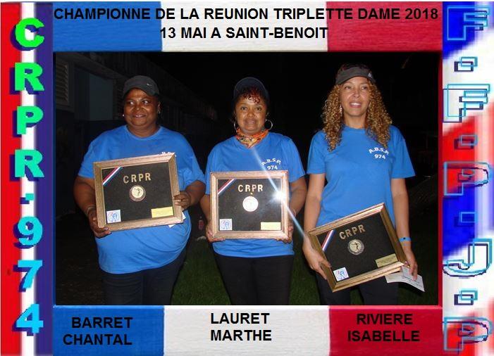 CHAMPIONNAT TRIPLETTES DAMES
