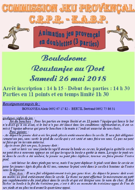 JEU PROVENCAL JEU PROVENCAL