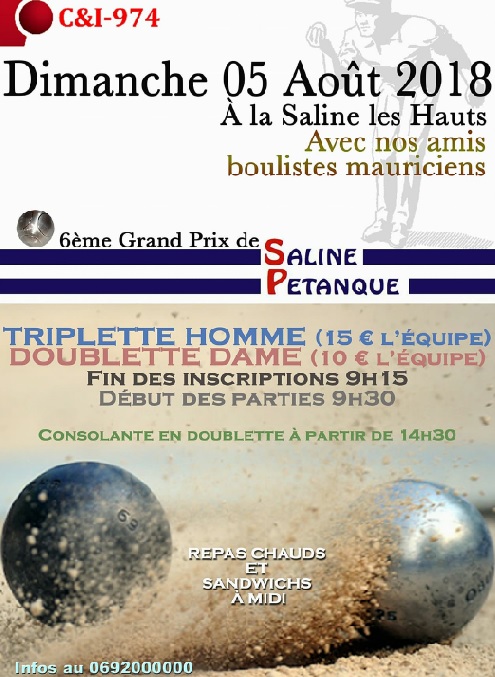GRAND PRIX SALINE PETANQUE GRAND PRIX SALINE PETANQUE