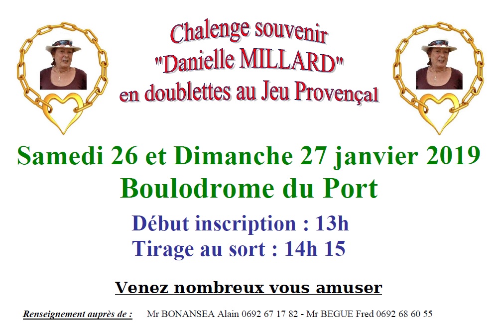 JEU PROVENCAL Grand Prix Danielle MILLARD
