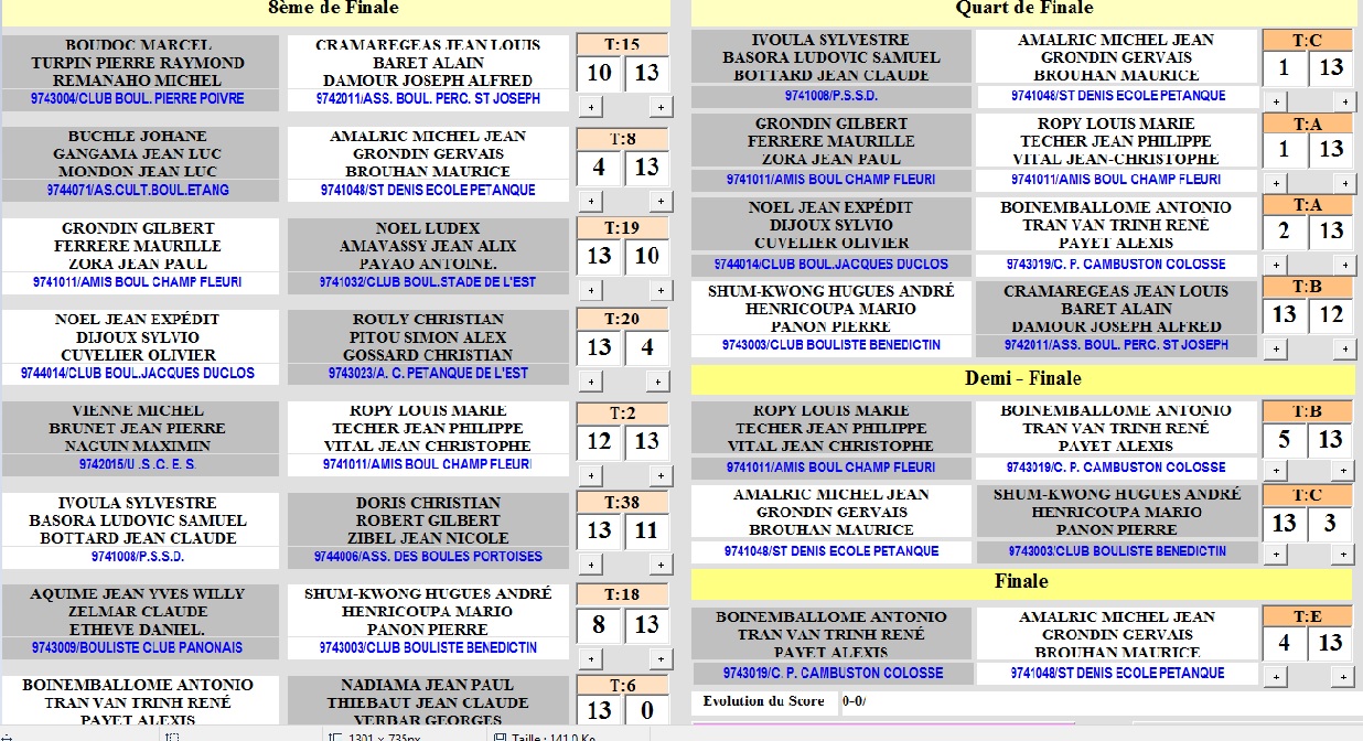 CHAMPIONNAT TRIPLETTES VETERANS