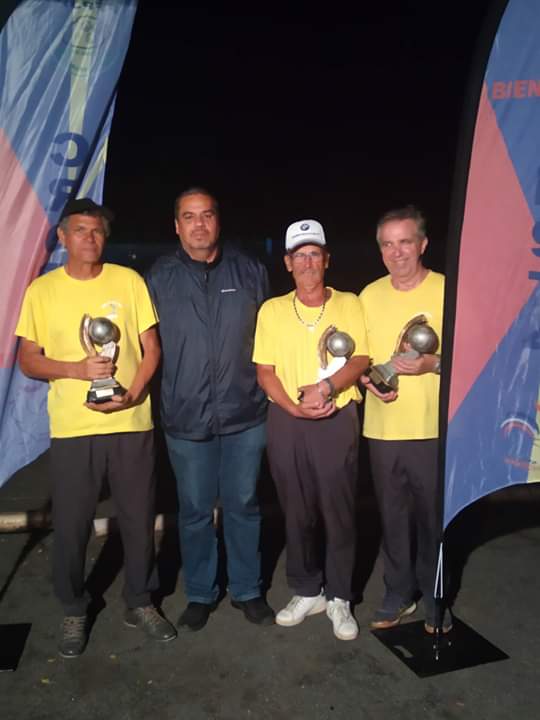 Les champions vétérans 2019 Gervais Grondin Michel Almaric et Maurice Brouhan  du club SDEPA