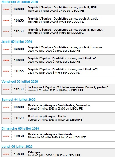 DIFFUSIONS PETANQUE