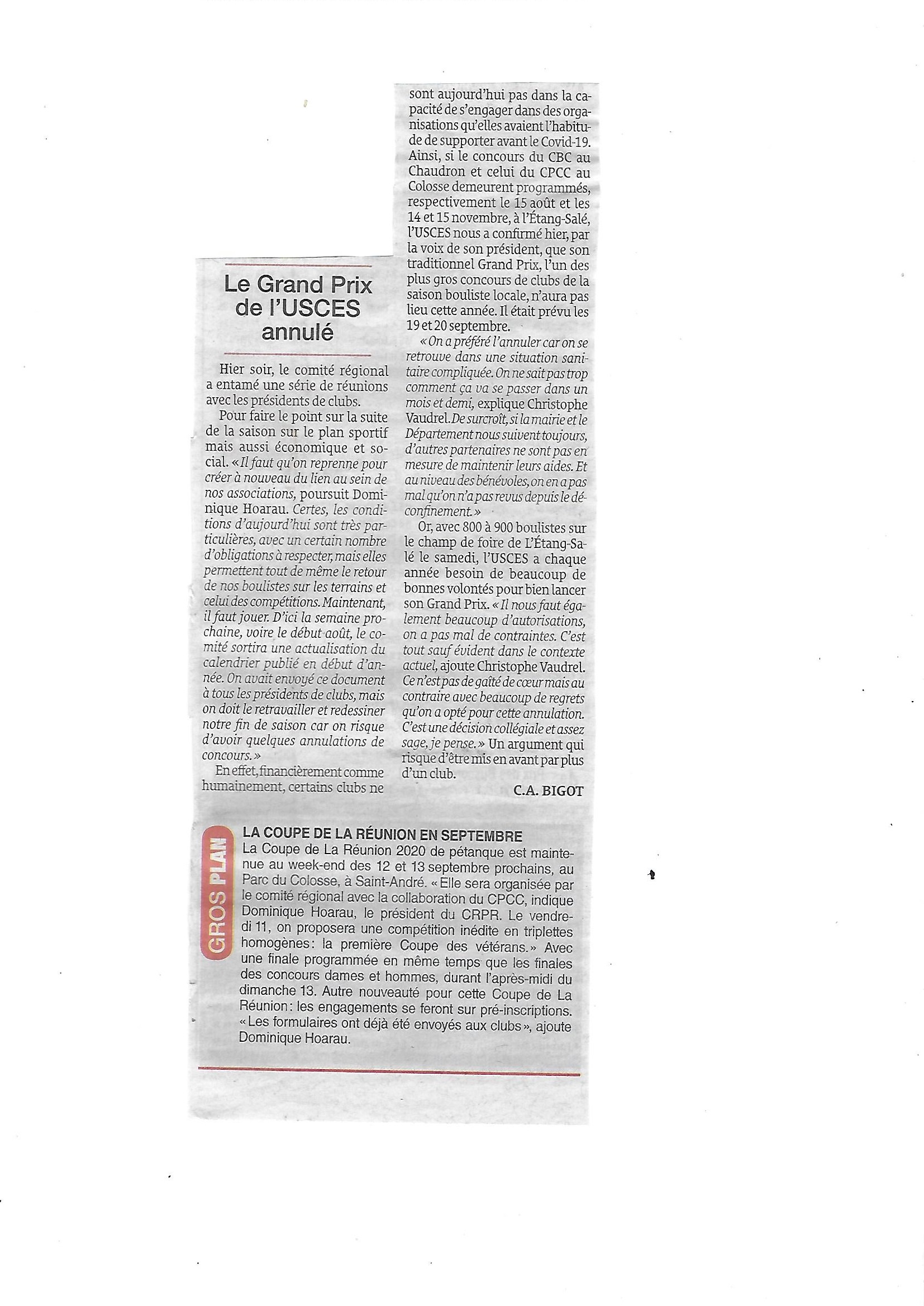 GRAND PRIX USCES 2020 GRAND PRIX USCES 2020