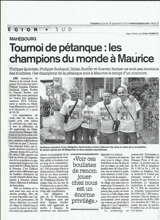 SEJOUR A MAURICE SEJOUR A MAURICE