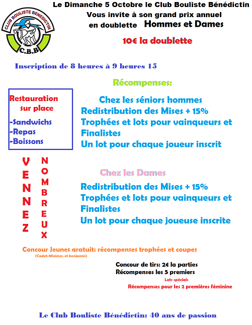 GRAND PRIX DU CBB GRAND PRIX DU CBB