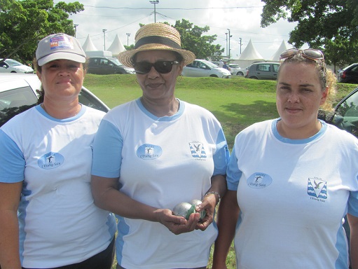 Clara Nativel/Mimose Callimoutou/Ingrid Techer la triplette dame battue par les futurs championnes Clara Nativel/Mimose Callimoutou/Ingrid Techer la triplette dame battue par les futurs championnes