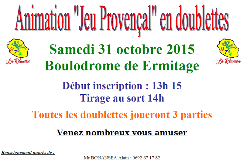 ANIMATION JEU PROVENCAL