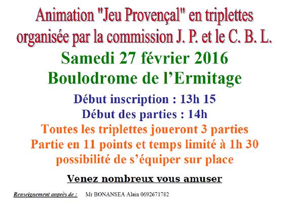 ANIMATION JEU PROVENCAL ANIMATION JEU PROVENCAL
