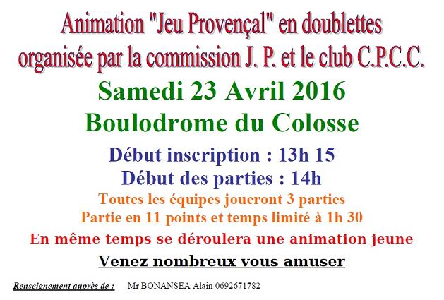 ANIMATION JEU PROVENCAL