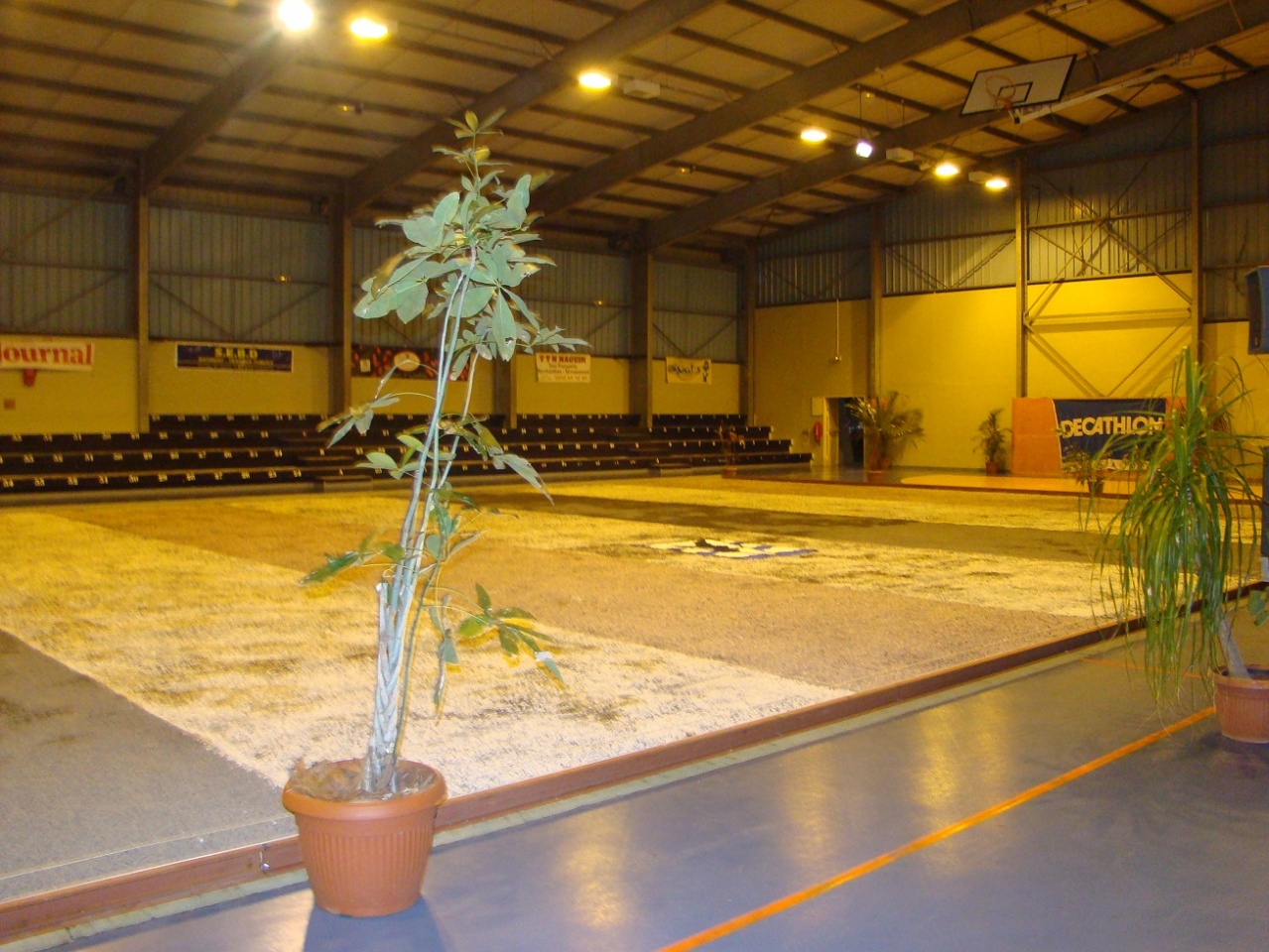 Le boulodrome dans le gymnase Le boulodrome dans le gymnase