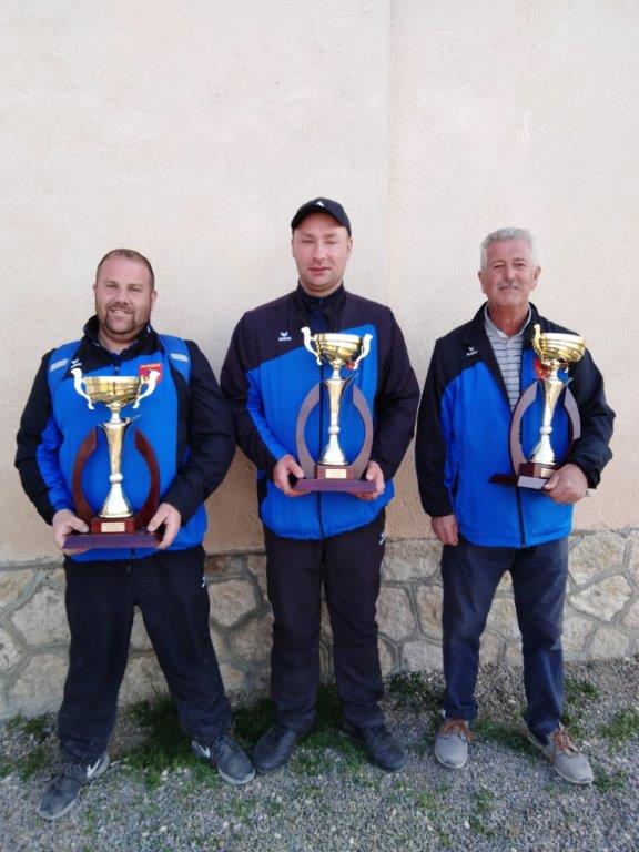 Robi - Martial - Daniel Champion triplettes 2019. Robi - Martial - Daniel Champion triplettes 2019.