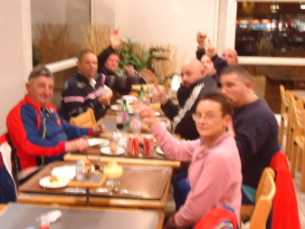 Un petit repas bien mérité. Un petit repas bien mérité.