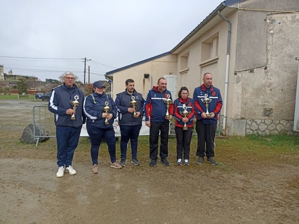 Championnat du Cher Triplettes mixtes 2023 sur le Site de Chateauneuf sur Cher. VICTOIRE DES FLORENTAIS