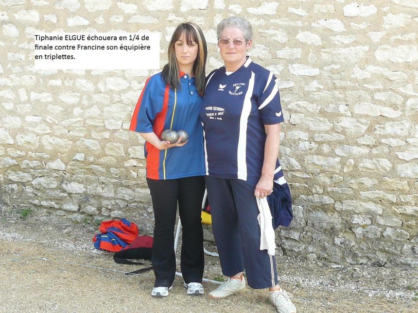 CHAMPIONNAT DU CHER TETE A TETE DAMES ET JUNIORS 2010