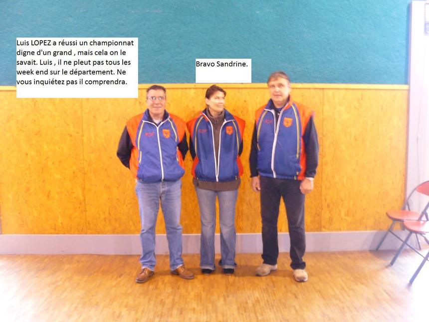 Championnat Triplette Mixte.