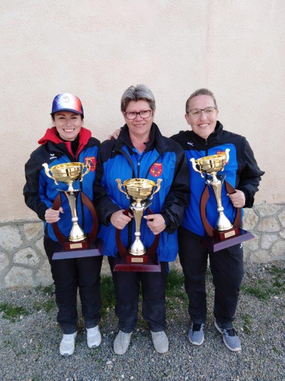 Vanessa - Josiane - Nadia . Championne Triplettes 2019