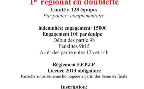 1er Régional en doublette