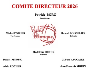 COMITE DIRECTEUR VICHY PETANQUE 2026